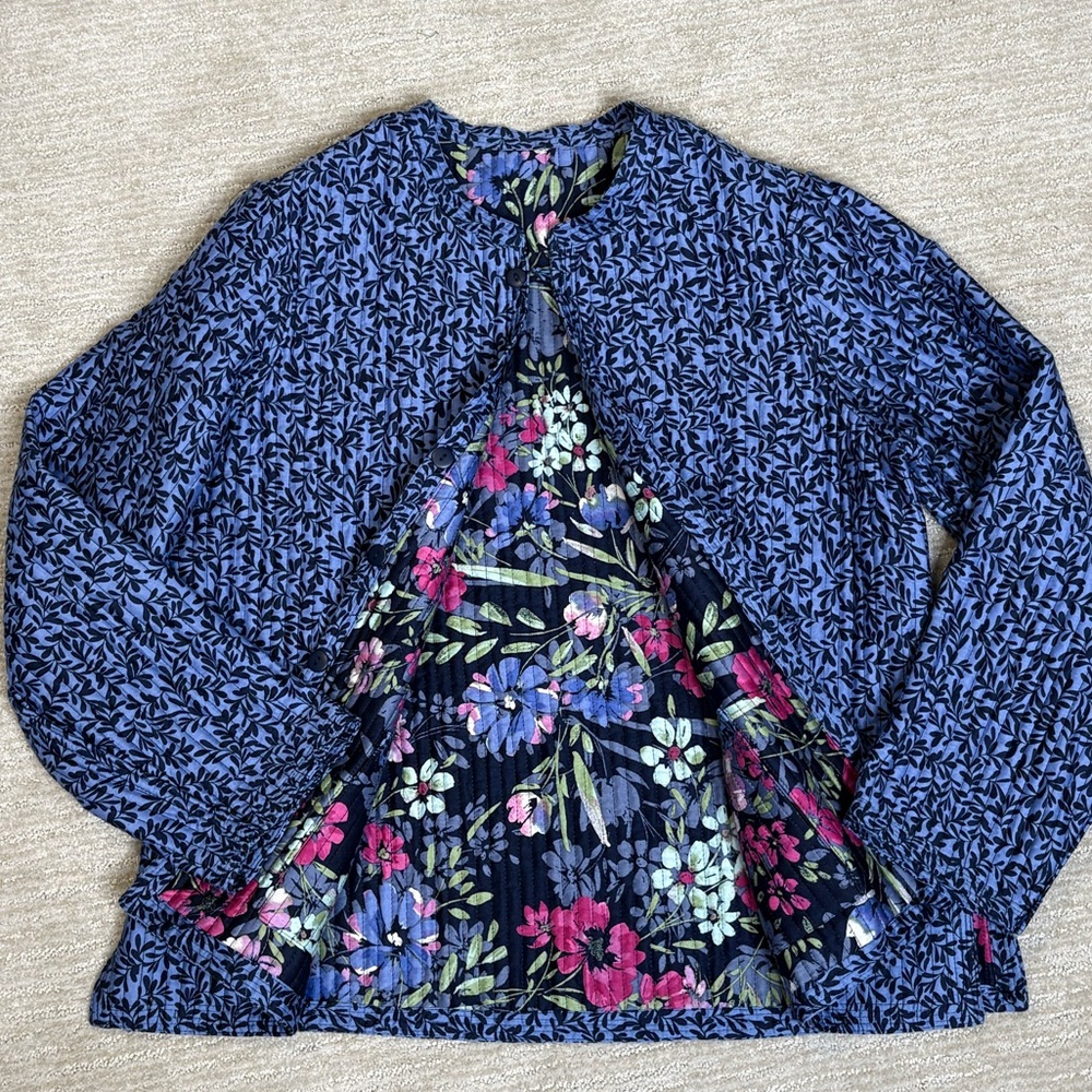 Appleseed's Reversible Quilted Button Jacket Wome… - image 8